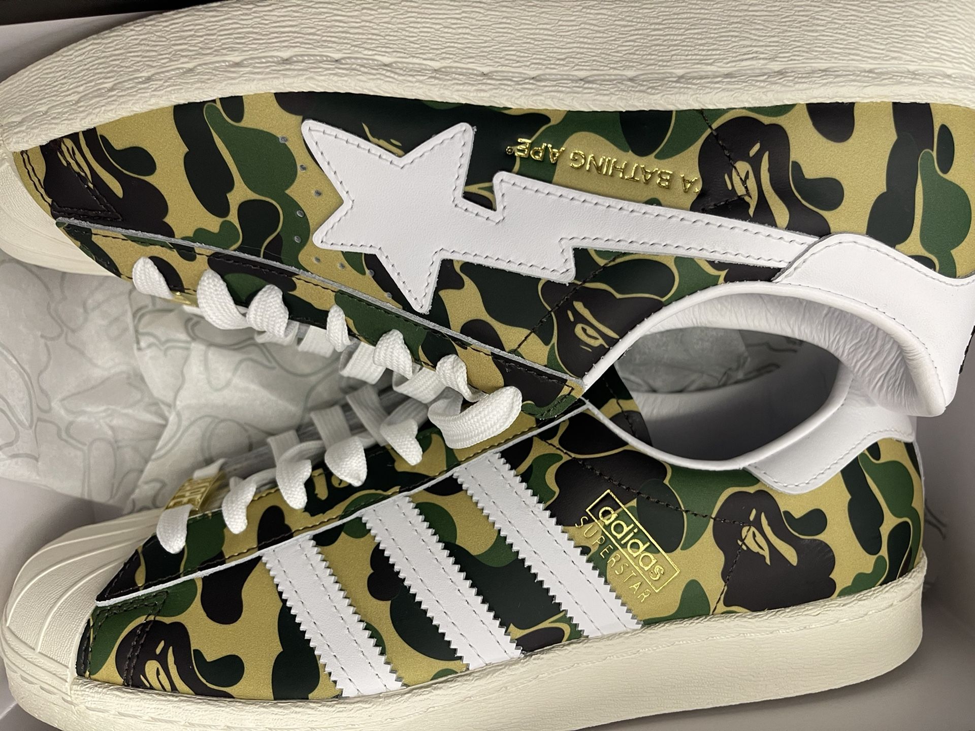 BAPE Adidas Superstar Size 8