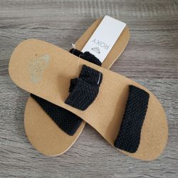  Strappy Women Sandals Size 7 By Roxy Black 