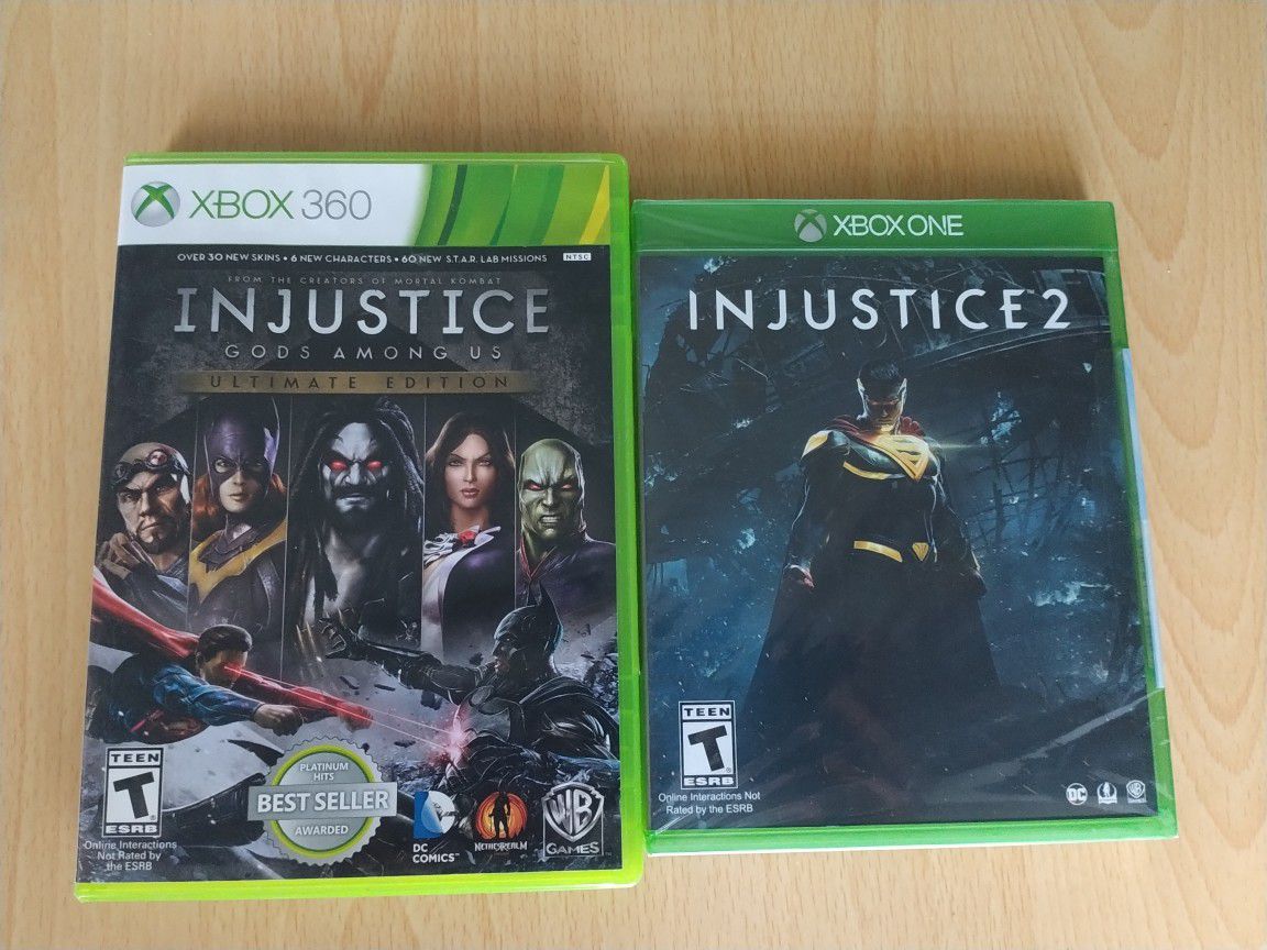 Injustice: Gods Among Us Ultimate Edition (Xbox 360) & Injustice 2 (Xbox  One) Bundle for Sale in Tampa, FL - OfferUp
