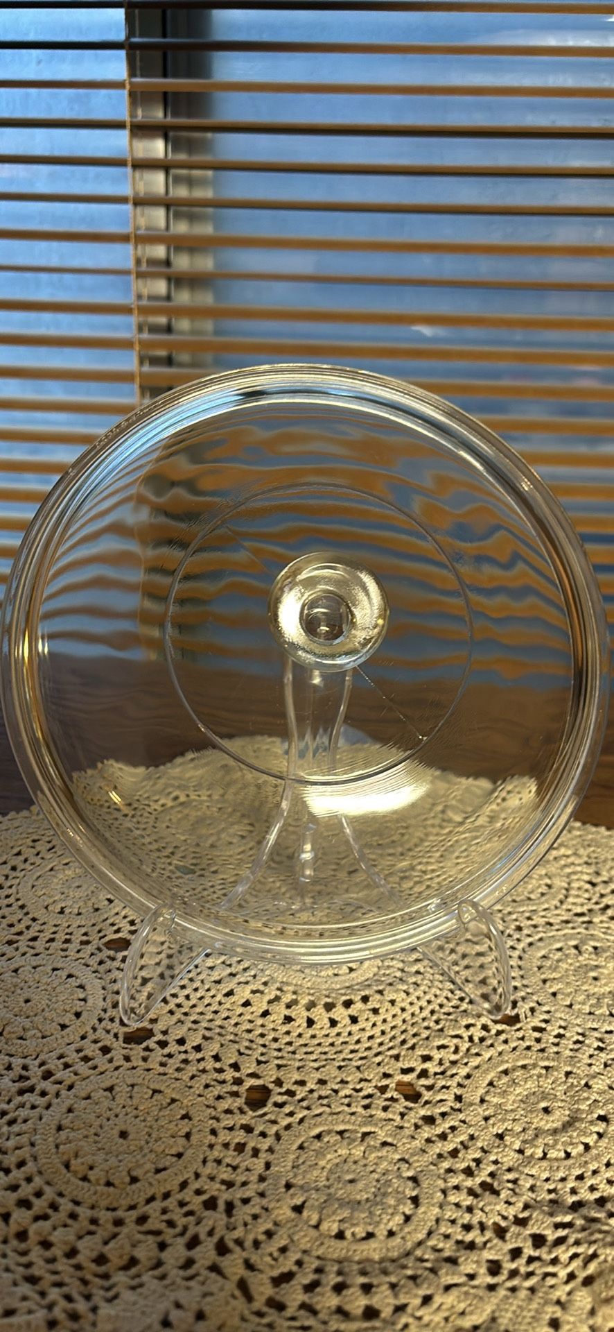 Vintage Pyrex 623C clear glass replacement lid For a round 1.5 qt casserole dish
