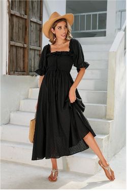 100% Cotton Dress w/ fan style earrings