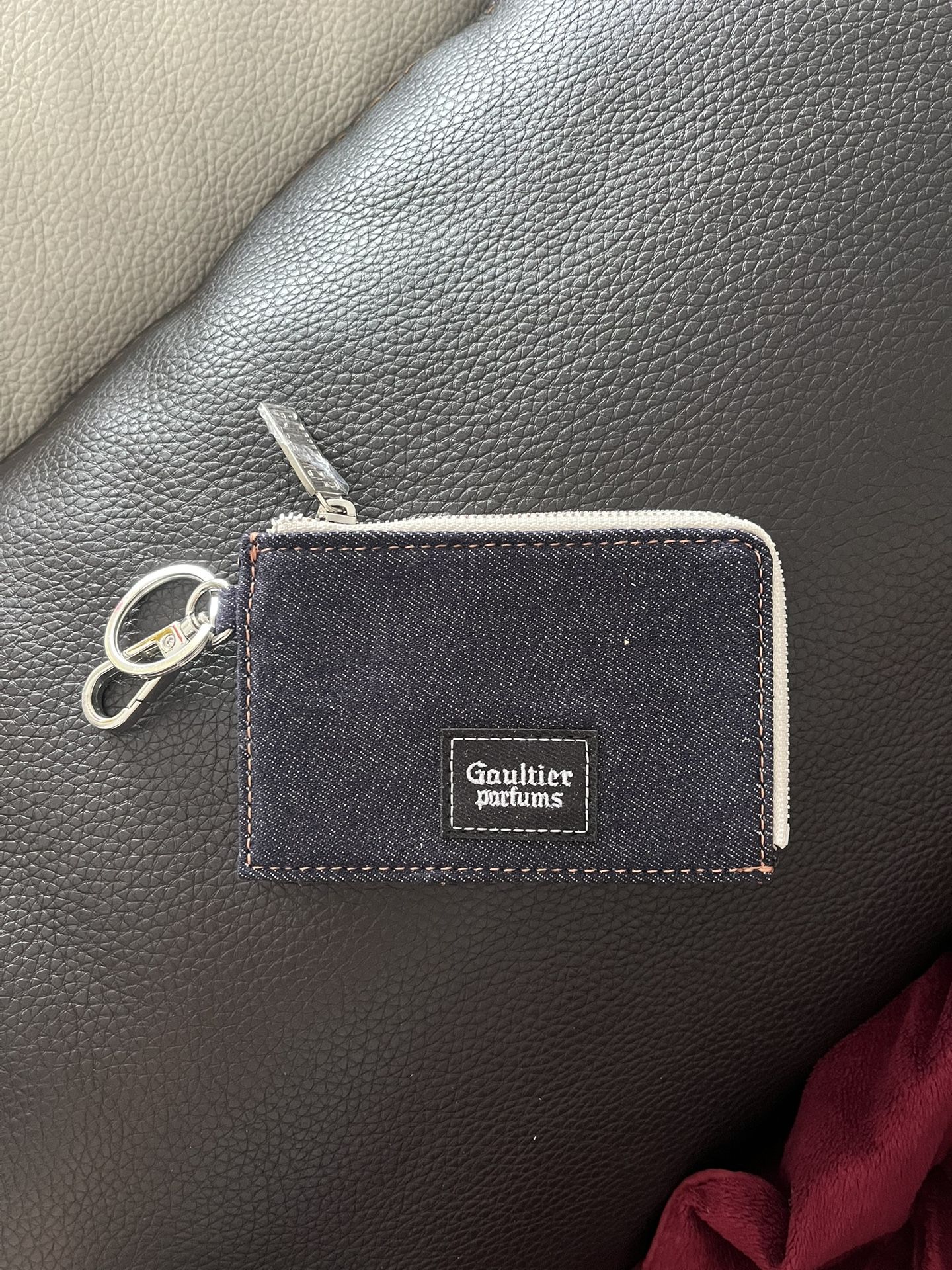 Jean Paul Gaultier Denim Card Holder w/ Zipper
