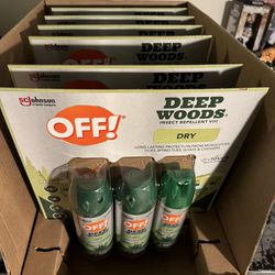 New OFF dry bug spray Deep Woods 3 cans per package