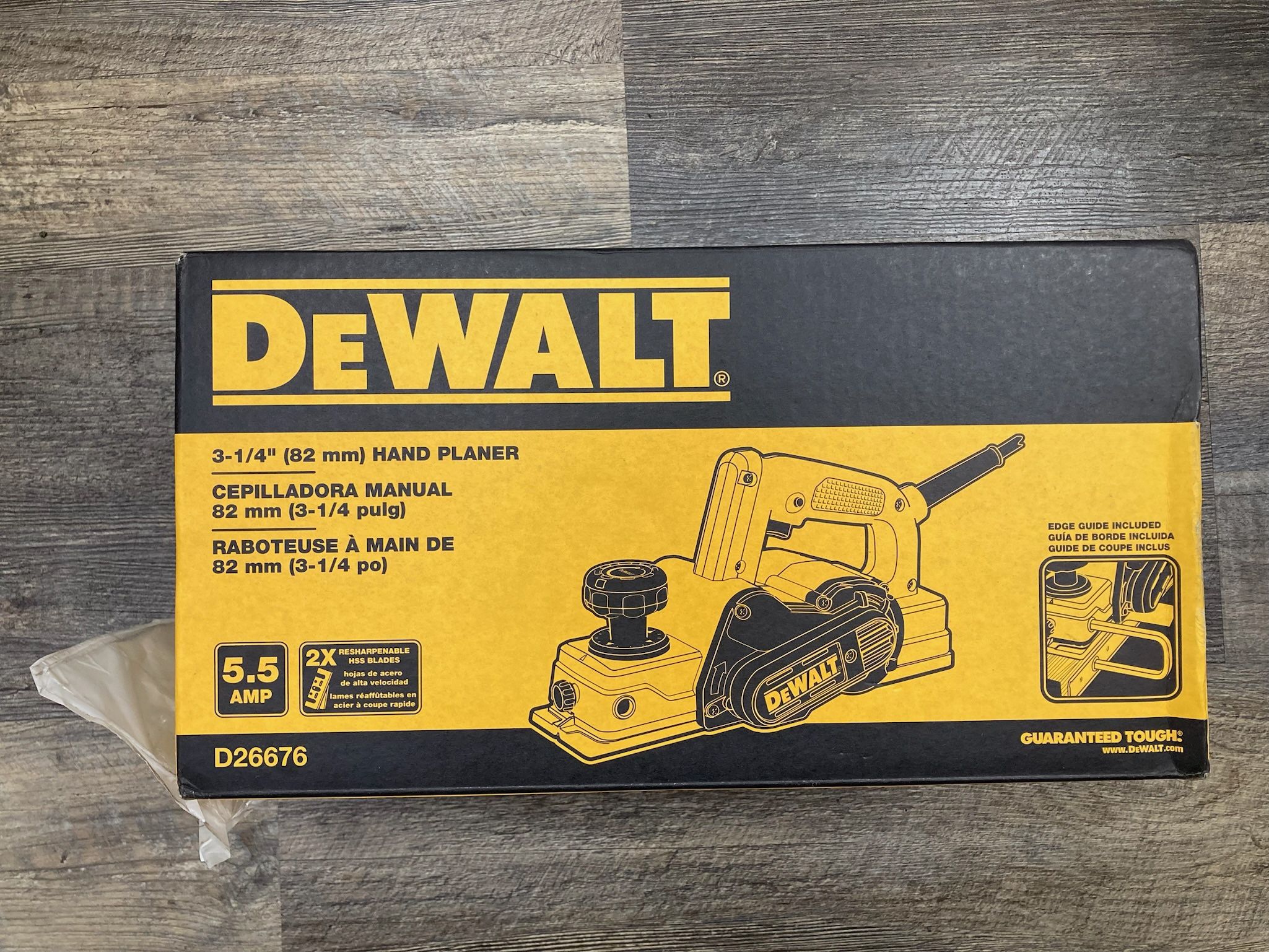 DEWALT D26676 5.5 Amp Corded 3-1/4" Portable Handheld Planer