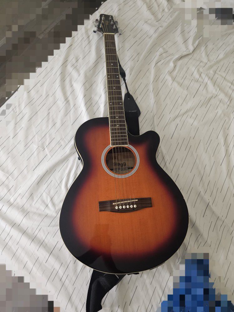 Staggs Electric Acoustic Guitar (SW206)