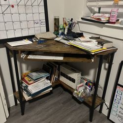 Brown Corner Desk