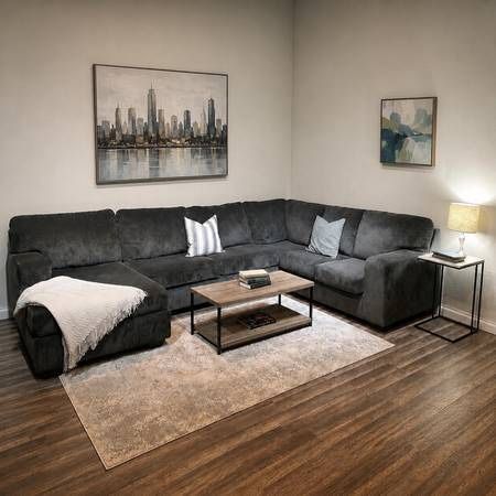 Large Ashley Sectional w/ Chaise (FREE Delivery/Setup)