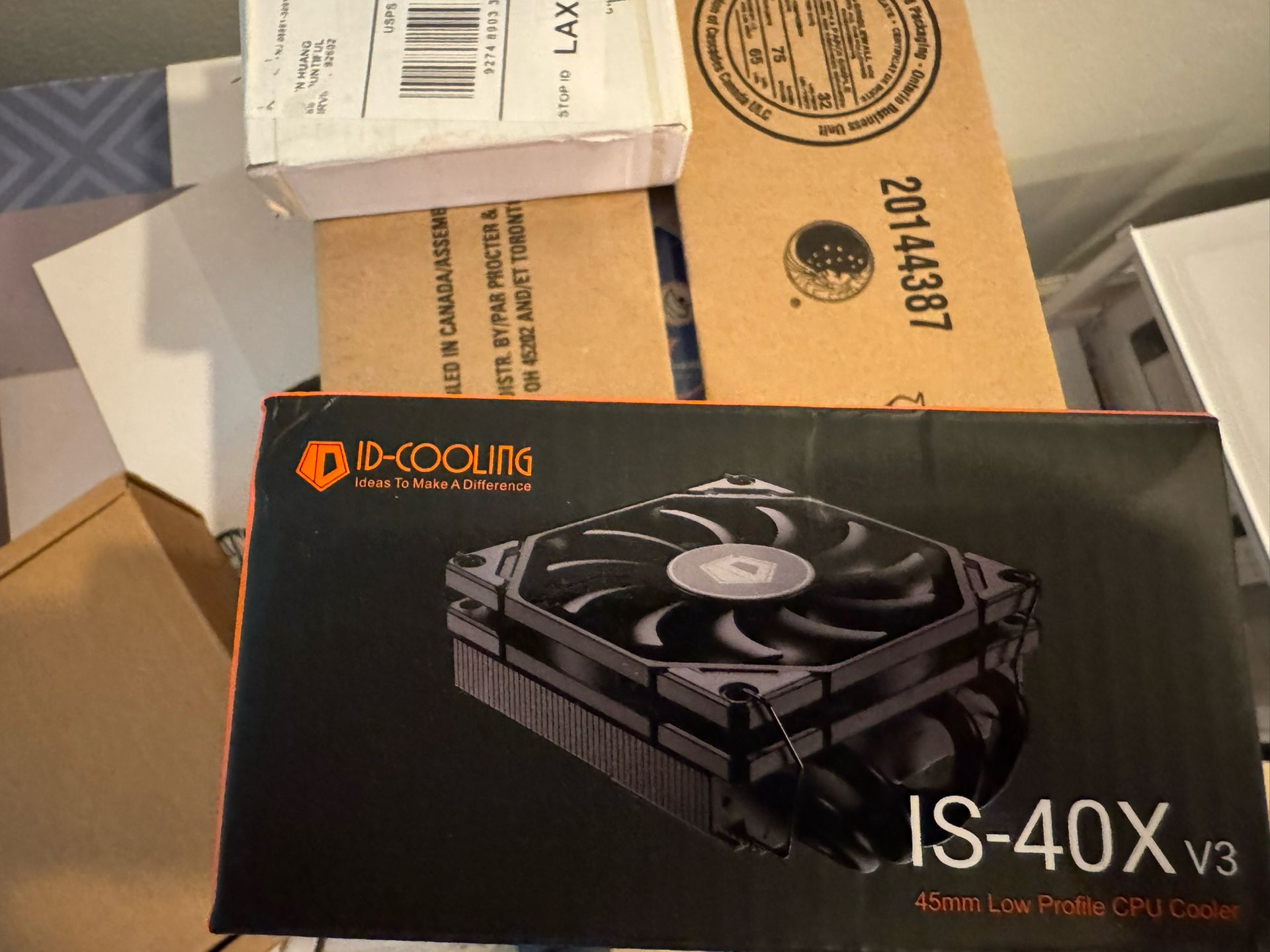 ID-COOLING IS-40X V3 45mm Height Low Profile CPU Cooler 4 Heatpipes CPU Air Cooler with 15mm thickness Slim Fan Support Intel LGA1700/1200/115X; AMD A