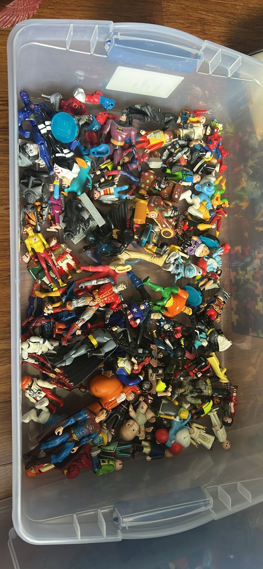 Box Of Old Collectible Toys Avengers And Many More 