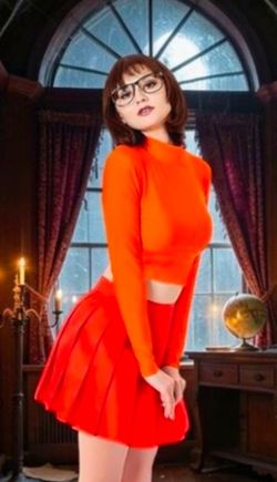 Women's Inspired Scooby Doo Velma Set, XL