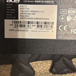 24 Inch Acer Monitor