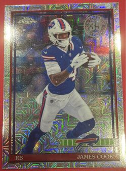 2026 Topps Flagship James Cook 1991 Chrome Silver Mojo #91TC-12 Bills