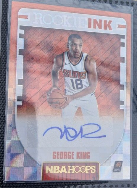 NBA HOOPS GEORGE KING SIGNATURE AUTOGRAPH BASKETBALL CARD