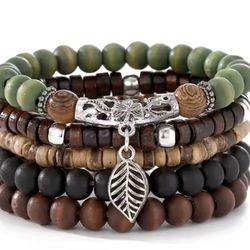 Wooden Bead Bracelet 