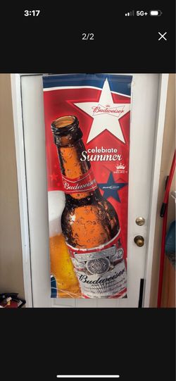 Budweiser  double sided vinyl banner