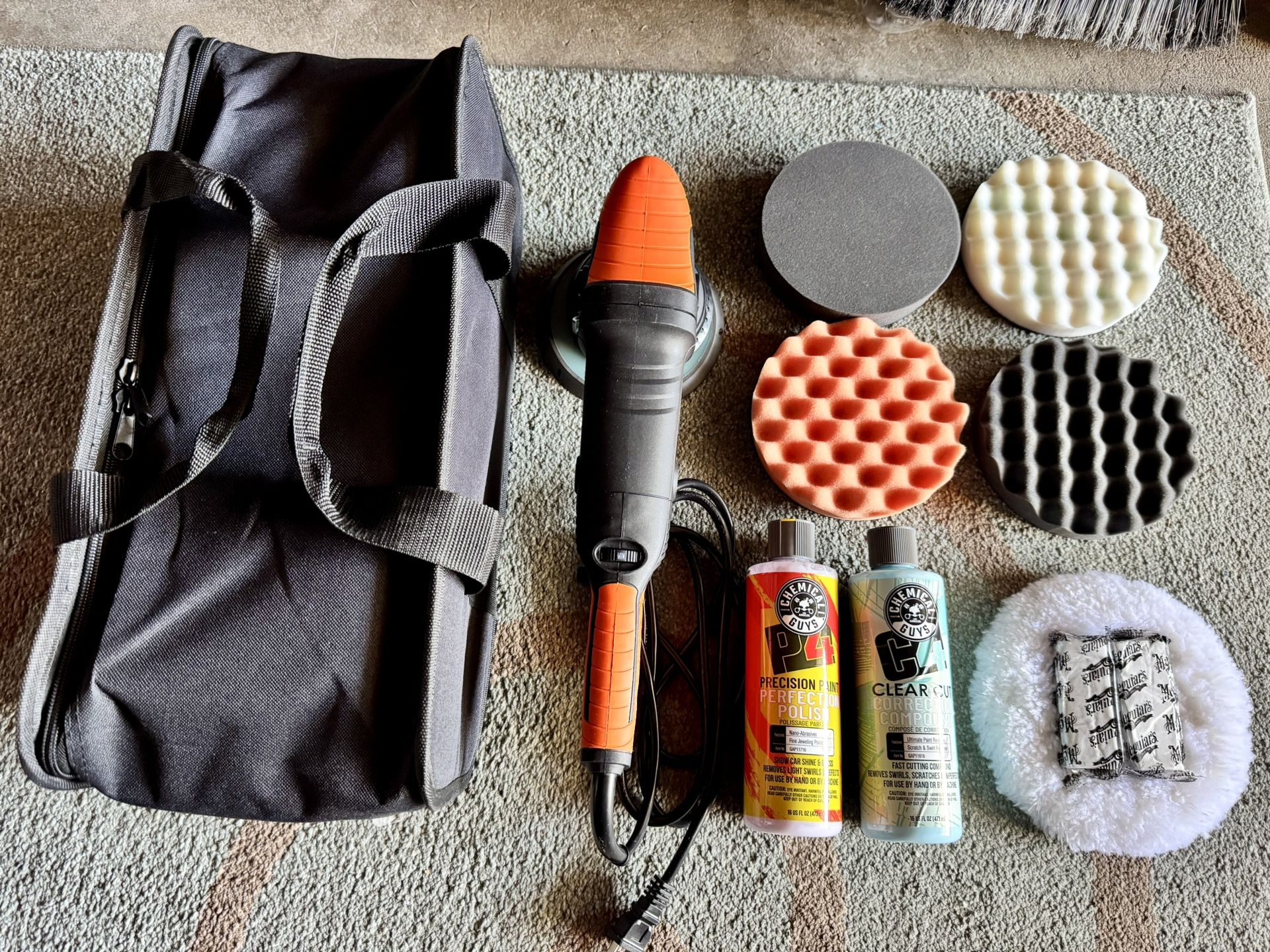 Vevor 6” Random Orbital Buffer/Polisher + Extra Accessories. 