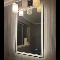 32x24 Led Bathroom Mirror With Defogger