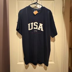 Men's Navy Blue USA Graphic T-shirt