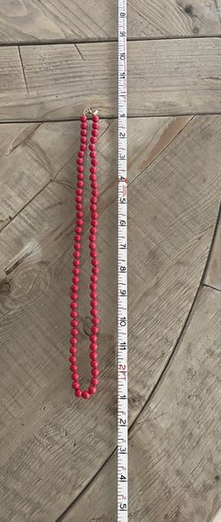 Vintage Monet Necklace - Red Beads