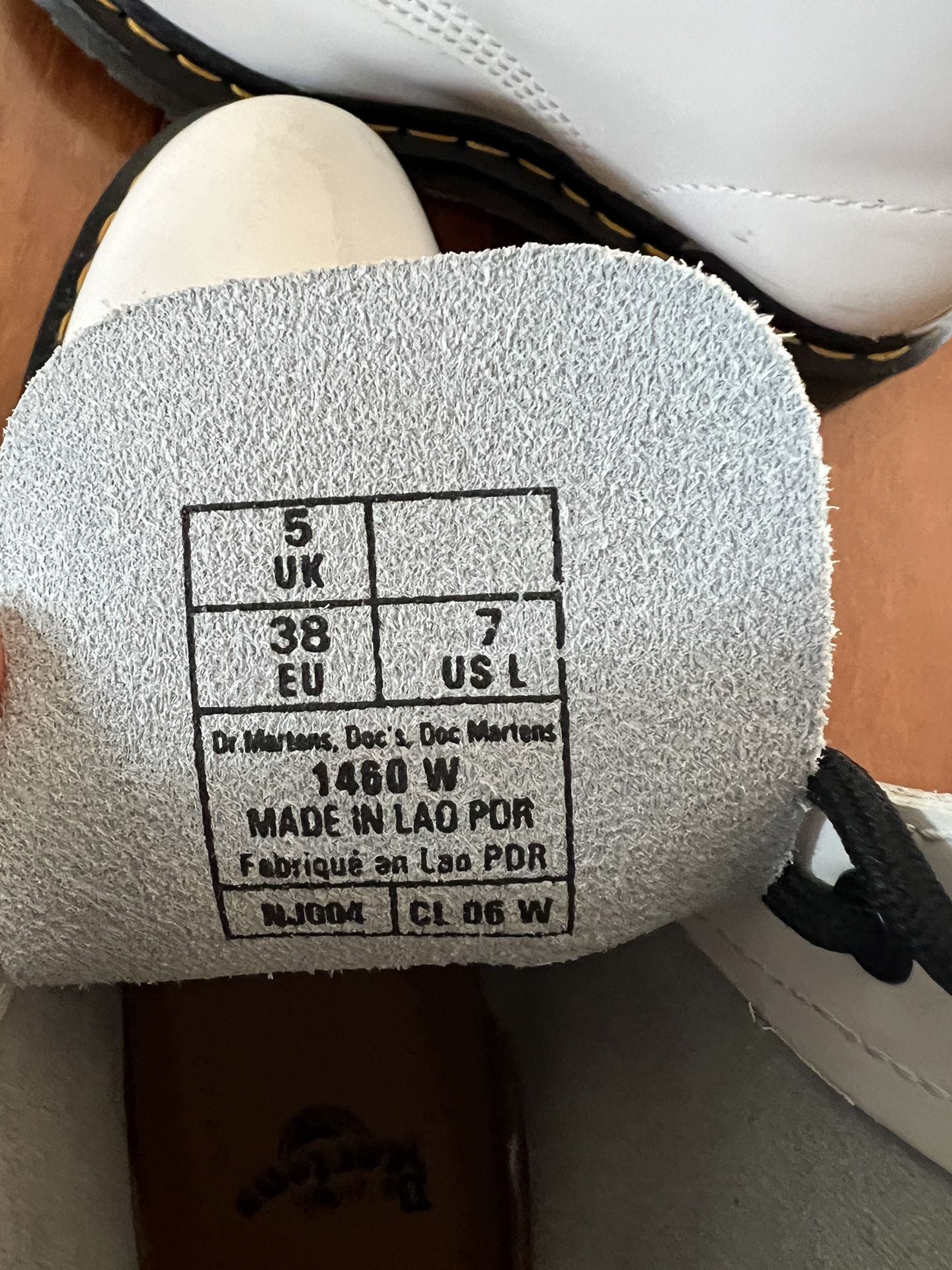 Original Martens 1460 Smooth White Leather boots