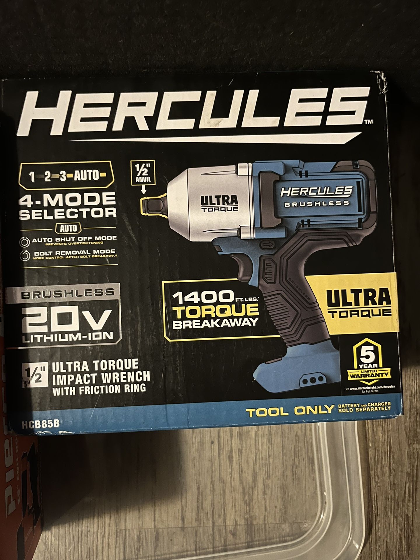 Hercules 20V Brushless Cordless 1/2 in. Ultra-Torque Impact Wrench - Tool Only