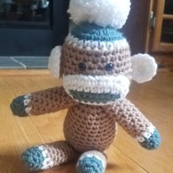 Crochet Amigurumi Stuffed Sock Monkey