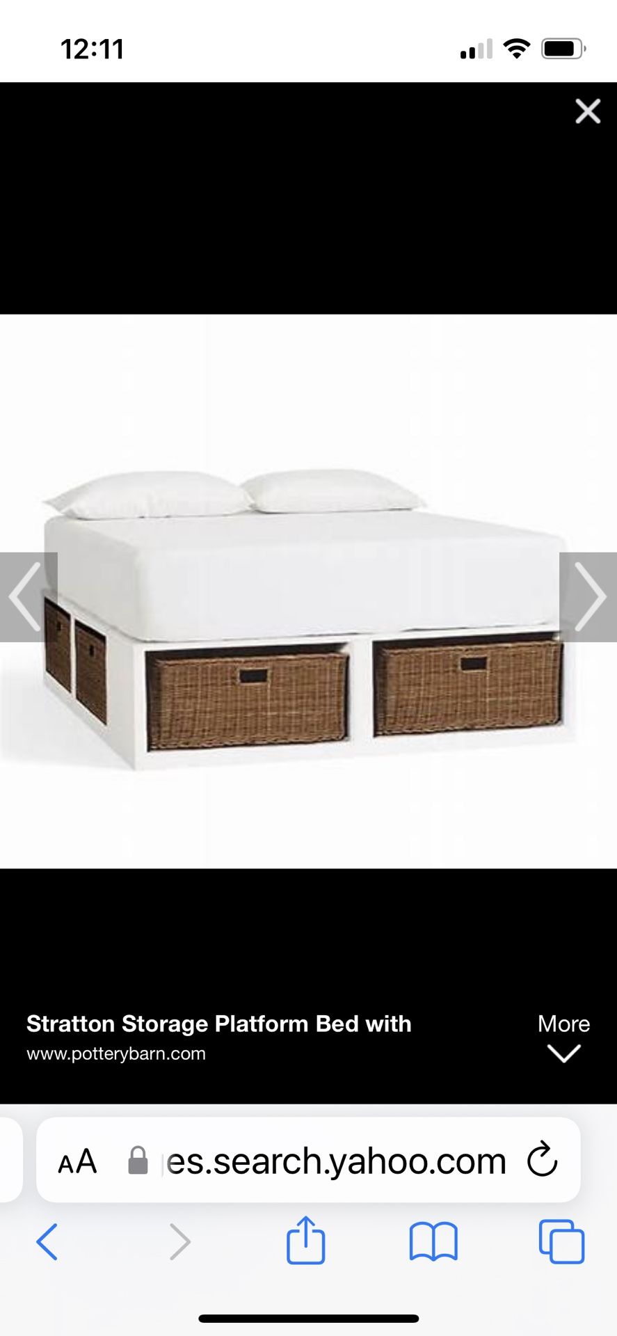 Pottery Barn Stratton Platform Storage Bed, Daybed Or Banquette Bench