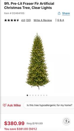 9ft pre lit Christmas tree