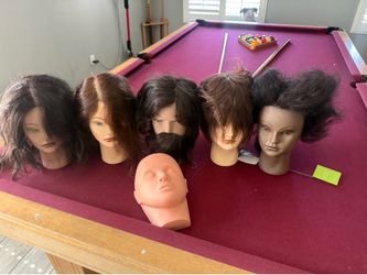 6 cosmetology mannequin heads