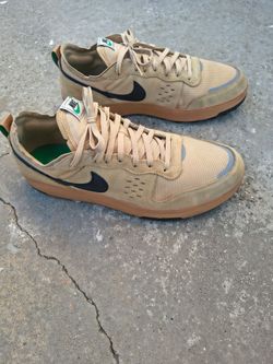 Nike C1TY "Brownstone" sneakers in a flax, sesame, stadium green, and black. Men's size 14. Great condition