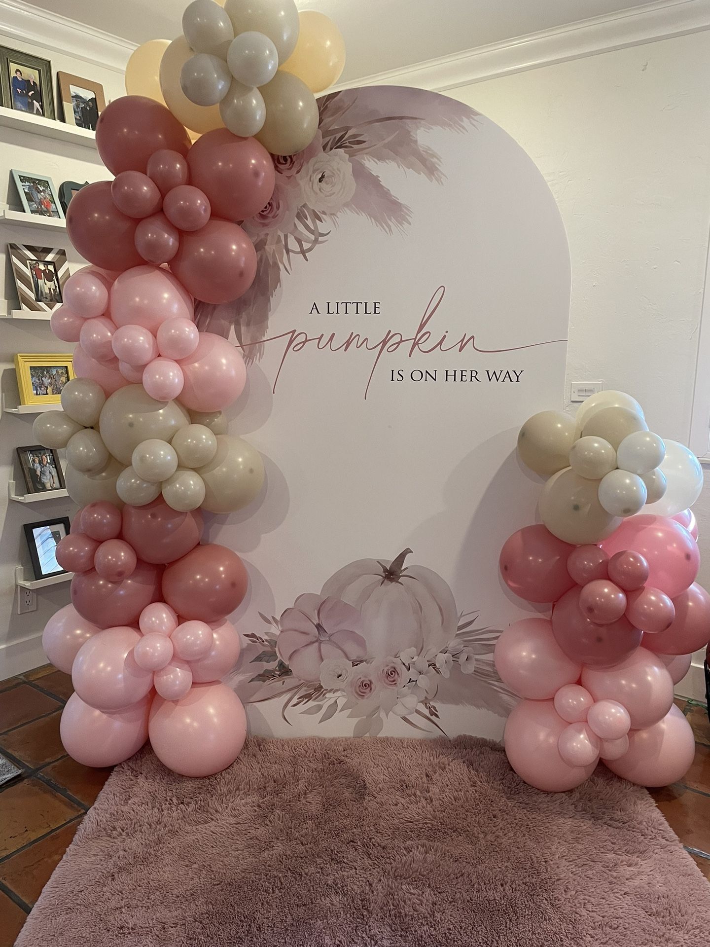 pumpkin babyshower backdrop foamboard