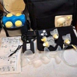 MEDELA PUMP IN DOUBLE ELECTRIC BREAST PUMP- ADVANCED -WITH TOTE BAG & COOLER