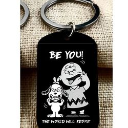 Snoopy Hot Super Cute Keychain Stainless Steel 