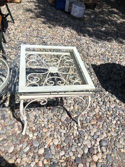 Glass Top Metal Frame Tables