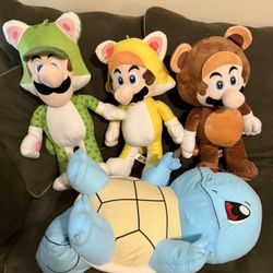 Stuffed Mario And Luigi Squirtle