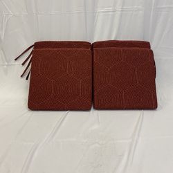 “Enrich Ruby” Outdoor Dining Chair Cushions (Set Of 4) 