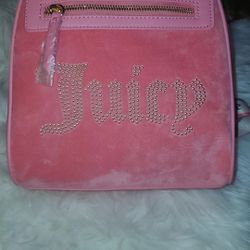 Juicy Couture Velour Backpack Purse