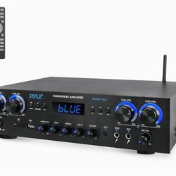 Pyle Bluetooth Home Audio Theater Amplifier Stereo Receiver 4 Channel 800 Watt Sound System w/MP3, USB, SD, AUX, RCA, FM,MIC, Headphone, Reverb Delay,