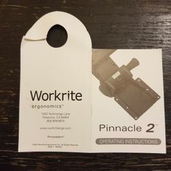 WORKRITE PINNACLE 2 ADJUSTABLE KEY BOARD ARM 17" SLIDE, BRAND NEW