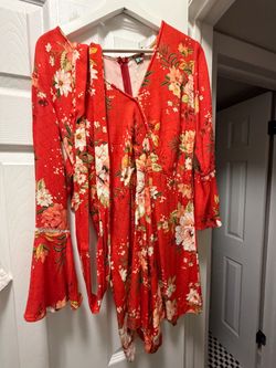 Farm Brazil small red romper with belt