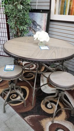 5 pc adjustable table and stools