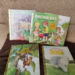 5 Little Golden Books,   Used But In Good Shape. No Torn Paged..