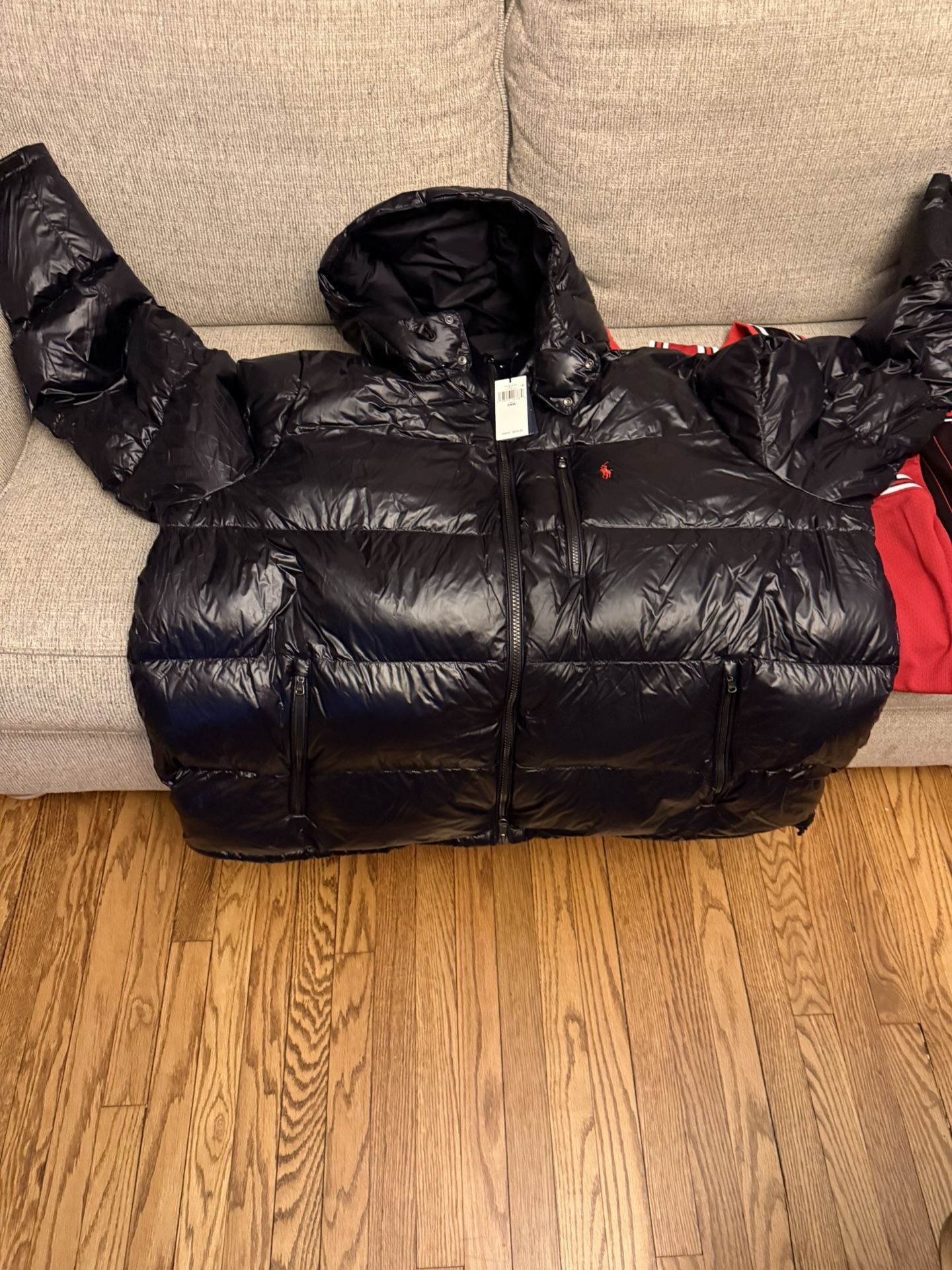 Polo Ralph Lauren Puffer Jacket , The North Face Jacket , 2 Michael Jordan Authentic Mitchell And Ness Jerseys. All 5x Size.