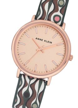 Anne Klein Women’s Multi Faux Leather Strap Watch 34mm