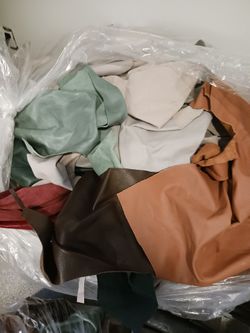 Leather Scraps Bag 15 Pounds 