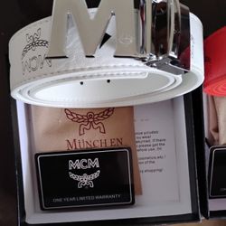 White MCM Belt 