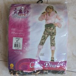 Camo Diva Child Halloween  Costume Size M Brand New 
