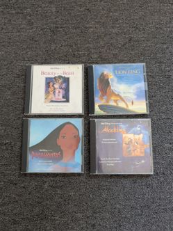 Disney Aladdin , Lion King , Pocahontas , Beauty and the Beast CD