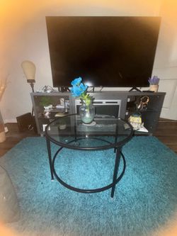 Glass coffee table