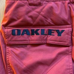 OAKLEY - INSULATED SNOWBOARDING/SKIING     Red CARGOS/JOGGERS/PANTS  